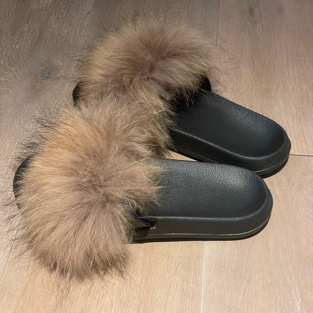 Real Fur Slides